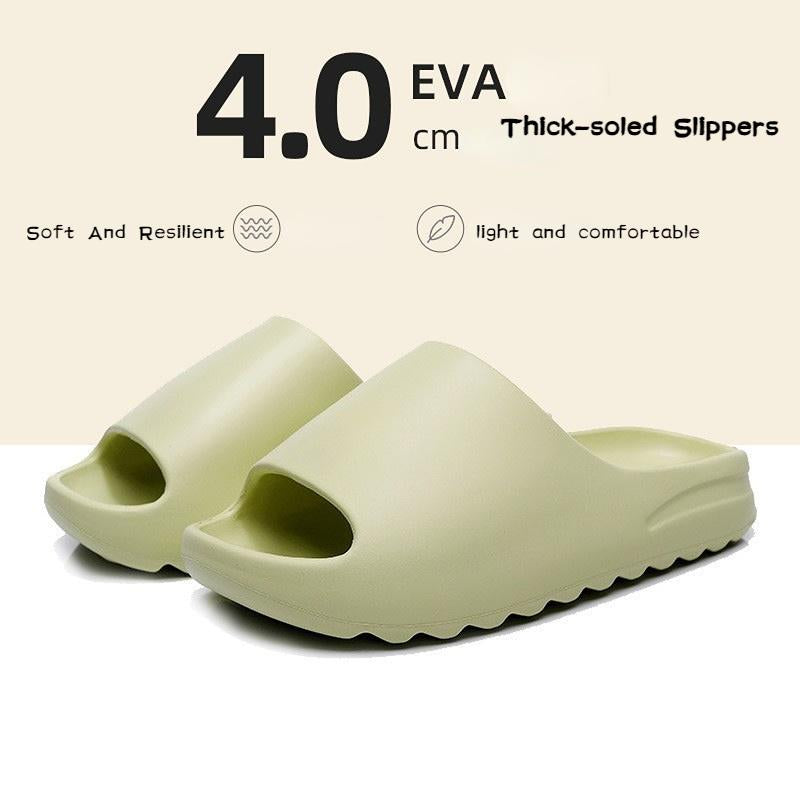 Couple plus Size Platform Pillow Slippers Slides - Lightweight Open Toe Shower Sandals for Indoor & Outdoor Thick Sole