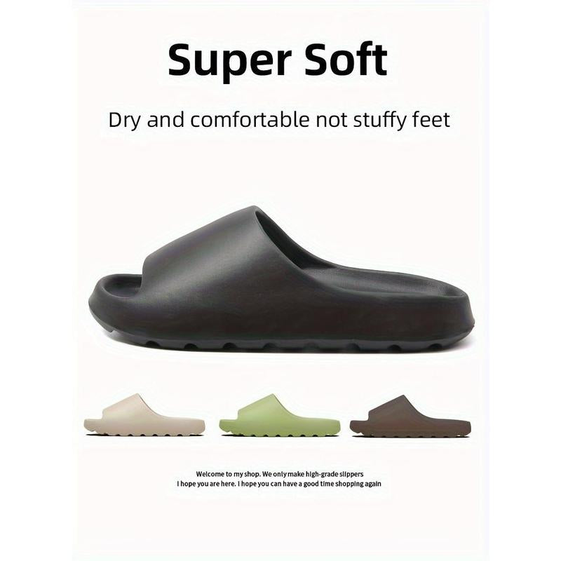 Couple plus Size Platform Pillow Slippers Slides - Lightweight Open Toe Shower Sandals for Indoor & Outdoor Thick Sole